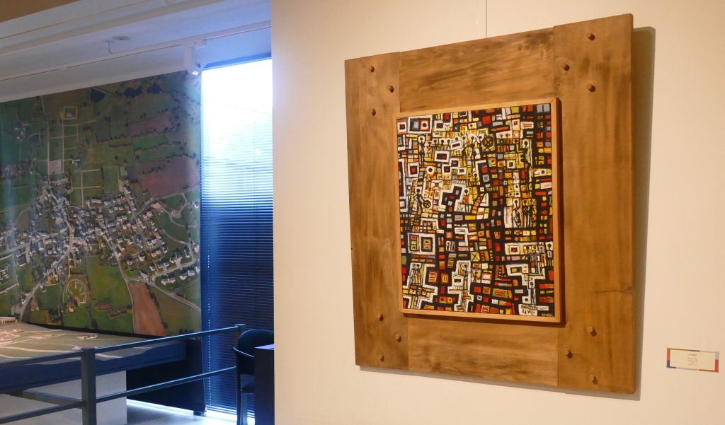 R.Tatin, "La ville", huile sur toile, 1978